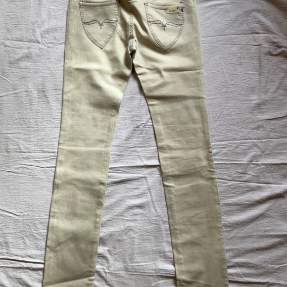 Original Replay Benoules Skinny colour is cream white pants sz 28/34 - Picture 5 of 8